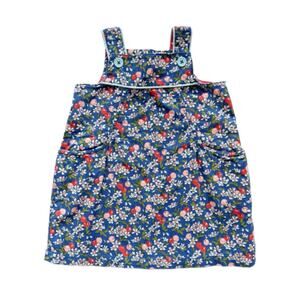 HTF Baby Boden Corduroy Cherries Pinafore Dress Size 18-24m